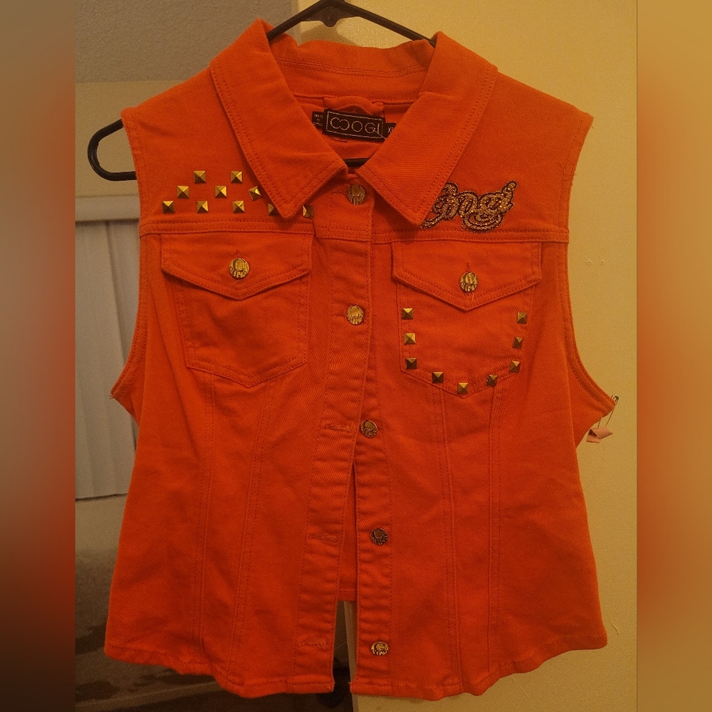 Coogi denim Studded vest